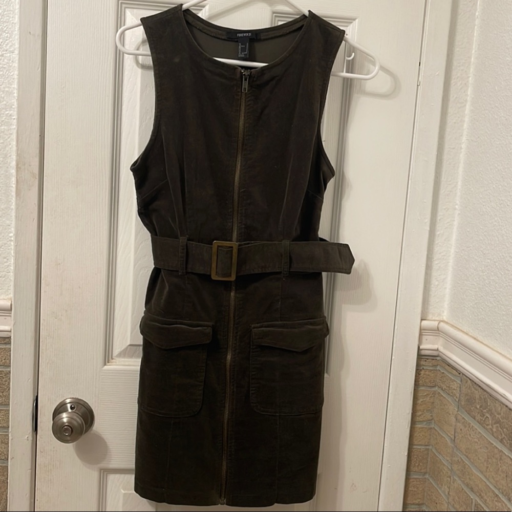 Suede Green Dress from F21